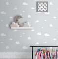 Dziecięcy border ścienny ICH Wallpaper Lullaby nocne niebo biało-szary