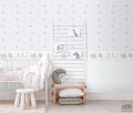 Dziecięcy border ścienny ICH Wallpaper Lullaby zwierzęta szary