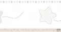 Dziecięcy border ścienny ICH Wallpaper Lullaby gwiazdy biało-beżowo-srebrny