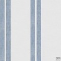 Tapeta ICH Wallpaper Deco Stripes flizelinowa w pasy niebieski ecru