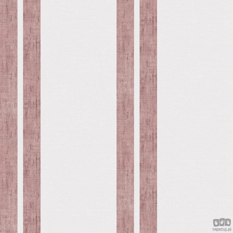 Tapeta ICH Wallpaper Deco Stripes flizelinowa w pasy brąz ecru