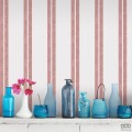 Tapeta ICH Wallpaper Deco Stripes flizelinowa w pasy brąz ecru