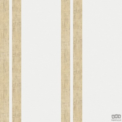 Tapeta ICH Wallpaper Deco Stripes flizelinowa w pasy żółty ecru