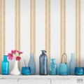 Tapeta ICH Wallpaper Deco Stripes flizelinowa w pasy żółty ecru