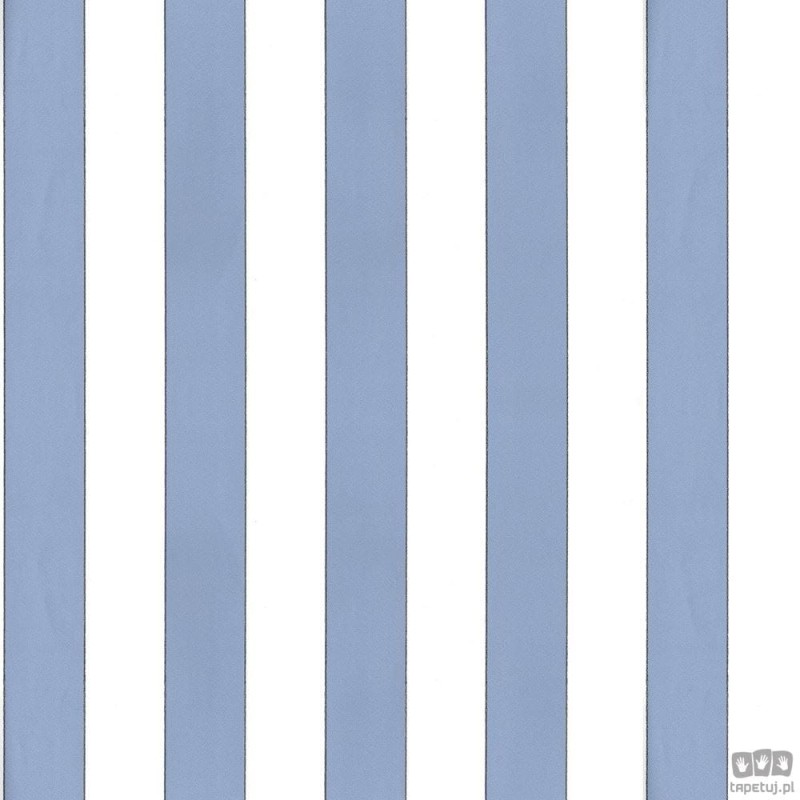 Tapeta w paski na flizelinie ICH Wallpaper Deco Stripes biało-niebieska