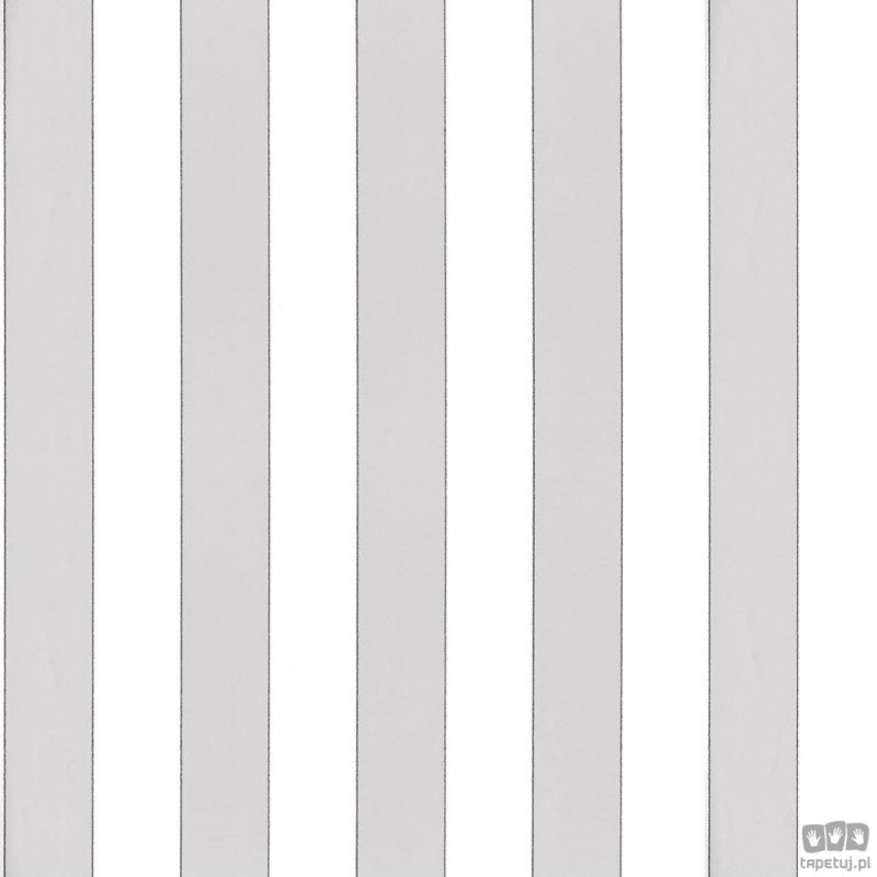 Tapeta w paski na flizelinie ICH Wallpaper Deco Stripes srebrno-biała