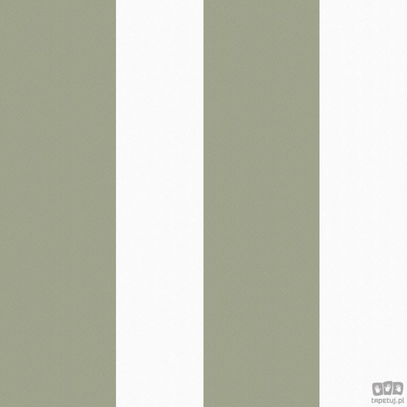 Tapeta ICH Wallpaper Deco Stripes na flizelinie w pasy zielono-biała