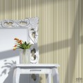 Srebrno-biala tapeta w paski ICH Wallpaper Deco Stripes na flizelinie