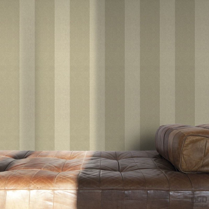 Tapeta w pasy na flizelinie szaro-beżowa ICH Wallpaper Deco Stripes