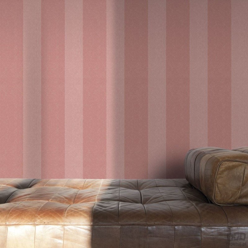Tapeta w pasy na flizelinie różowa ICH Wallpaper Deco Stripes