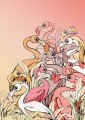 Fototapeta Flamingos and Lillys DX4-012