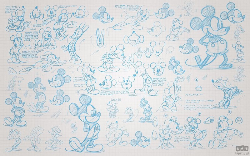 Fototapeta Mickey Sketches 048-DVD4