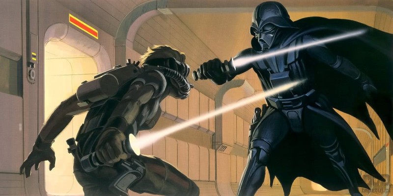 Fototapeta Star Wars Classic RMQ Vader vs Luke DX10-066