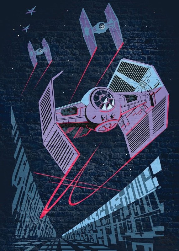 Fototapeta Star Wars Classic Concrete TIE-Fighter DX4-038