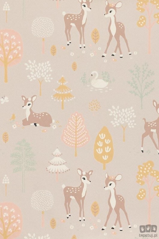 Tapeta na flizelinie z motywem lasu bambi