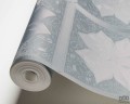 Tapeta winylowa na flizelinie geometryczny kwiat srebro