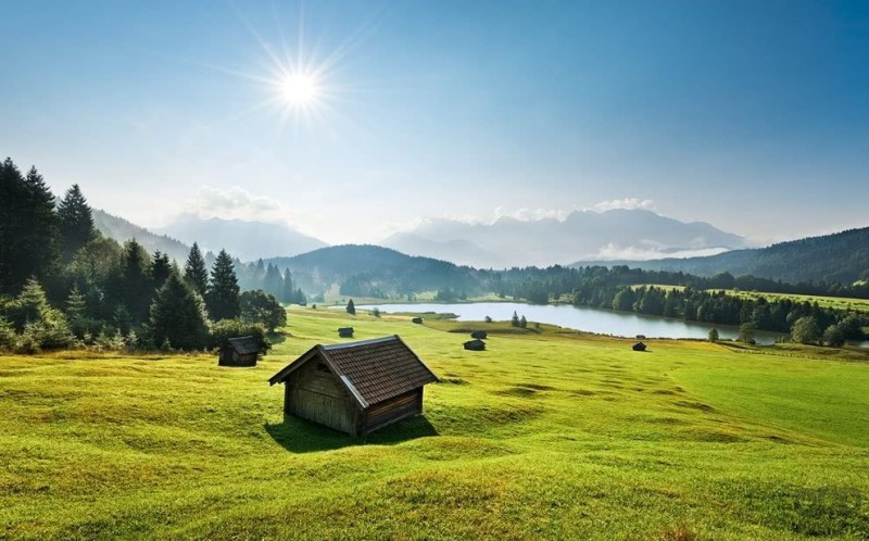 Fototapeta Bergwiese vor Karwendel SHX9-009