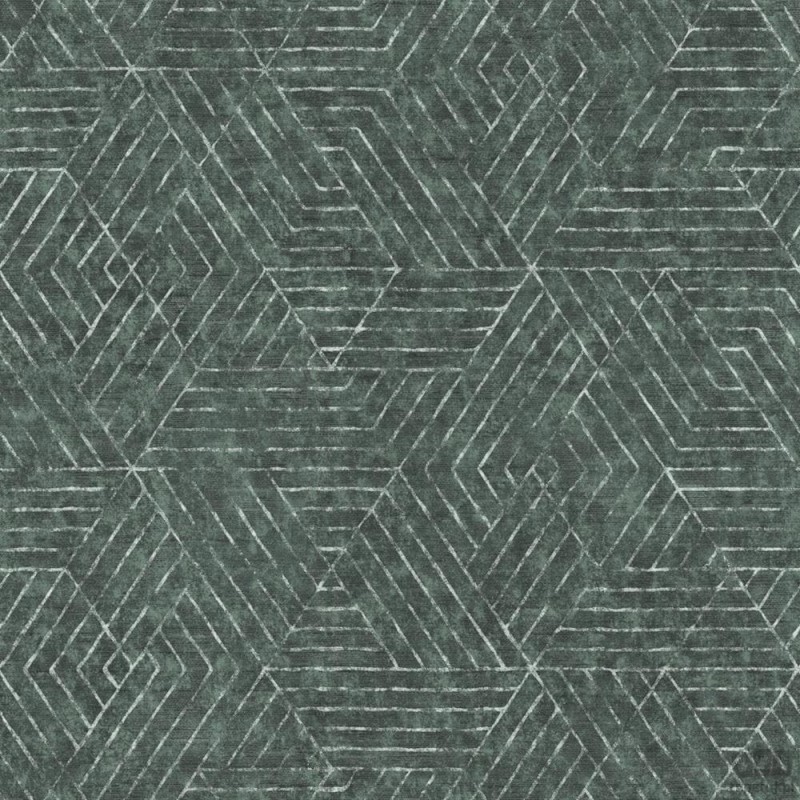 Tapeta na flizelinie ICH Wallpaper Nomad motyw geometryczny odcienie zieleni