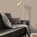 Tapeta z przestrzennym motywem geometrycznym ICH Wallpaper Nomad beżowo-brązowa