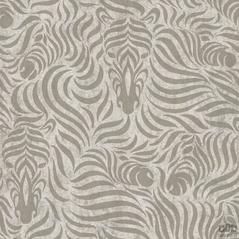 Tapeta na flizelinnie z motywem zebry ICH Wallpaper Nomad w odcieniach beżu