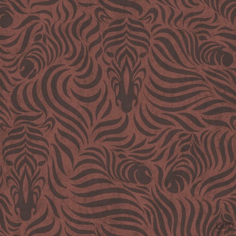 Tapeta na flizelinnie z motywem zebry ICH Wallpaper Nomad czerwono-czarna