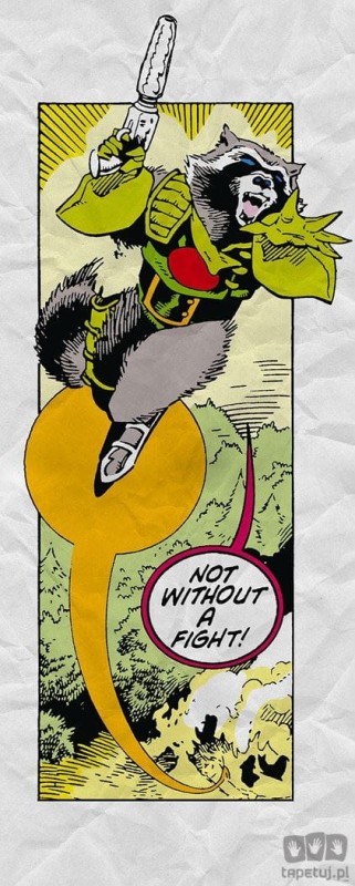 Fototapeta Guardians Retro Comic Rocket Raccoon IADX2-072