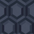 Granatowa tapeta z geometrycznym motywem
