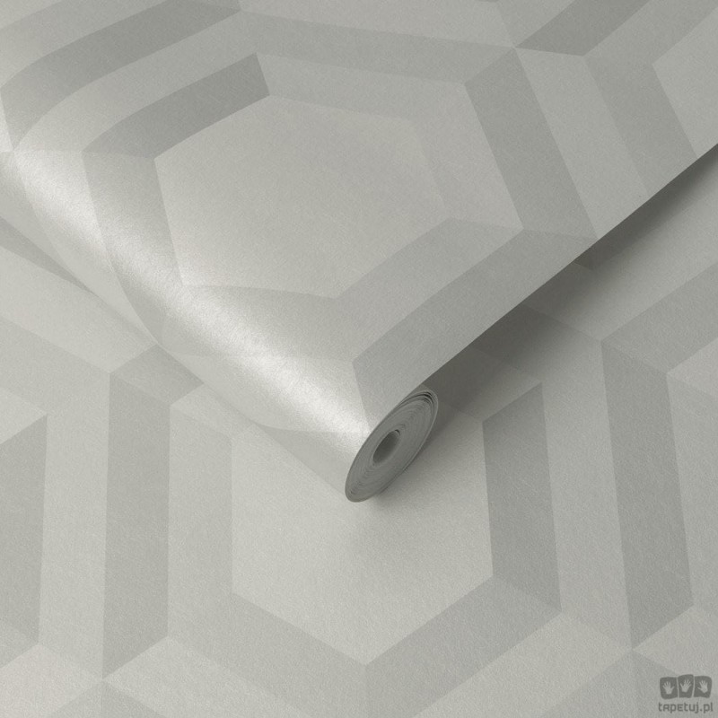 Szara tapeta z geometrycznym motywem