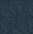 Tapeta na flizelinie wzór geometryczny niebieski morski