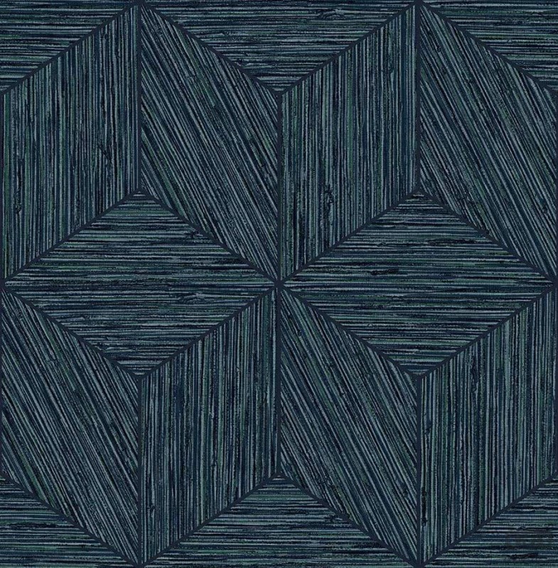 Tapeta na flizelinie wzór geometryczny niebieski morski
