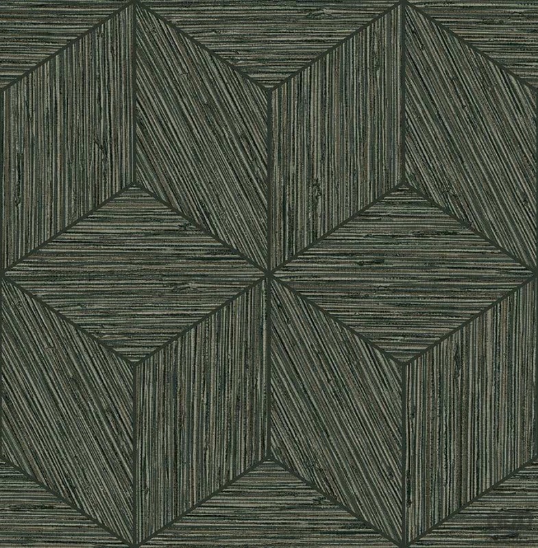 Tapeta na flizelinie wzór geometryczny zielony