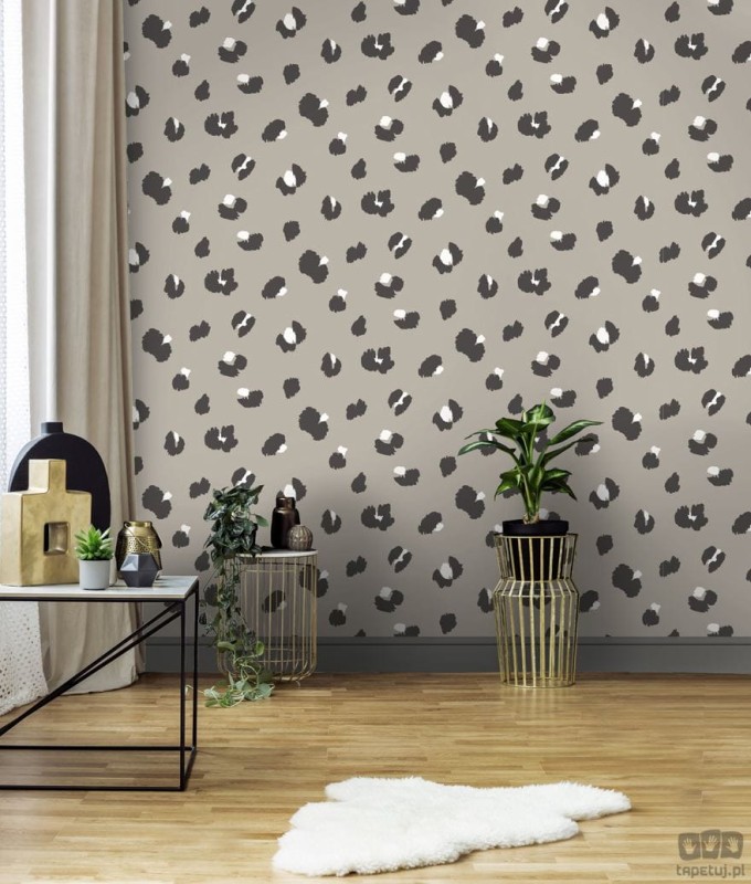 Papierowa tapeta z motywem w cętki