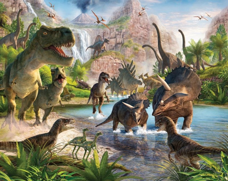 Fototapeta dla dzieci Walltastic Świat Dinozaurów