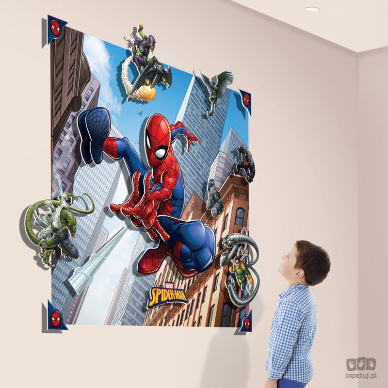 Dekoracje ścienne 3D dla dzieci Spider-Man 44586