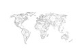 Fototapeta XXL - Map of the World - white solids