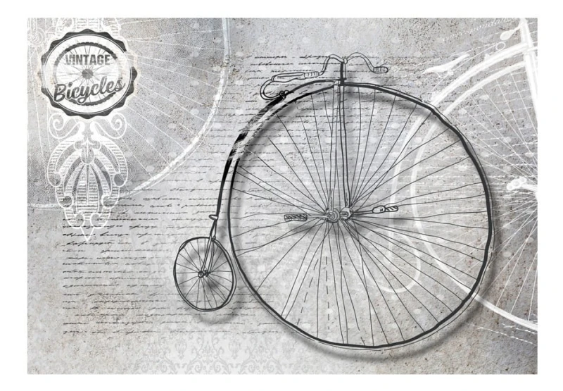 Fototapeta - Vintage bicycles - black and white