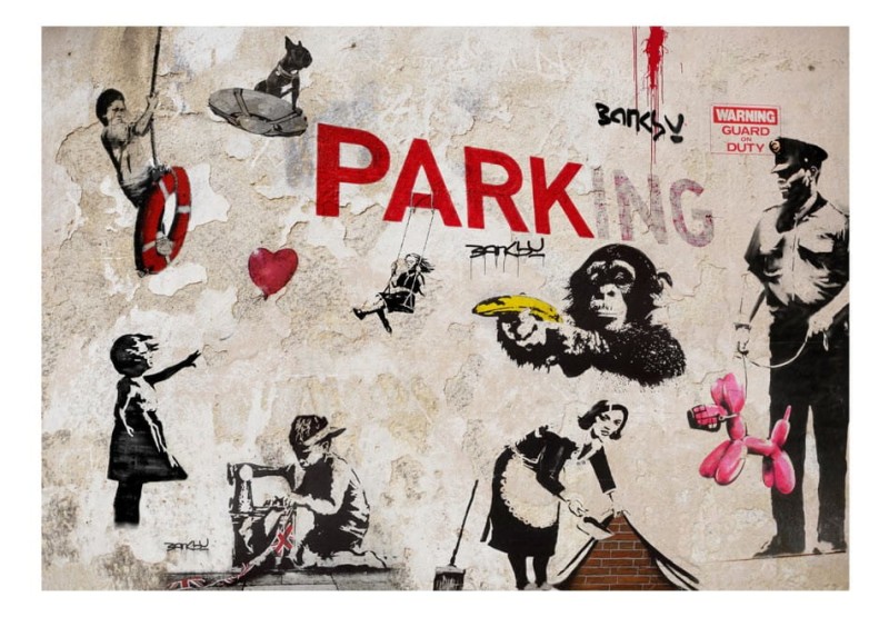 Fototapeta - Kolaż graffiti (Banksy)