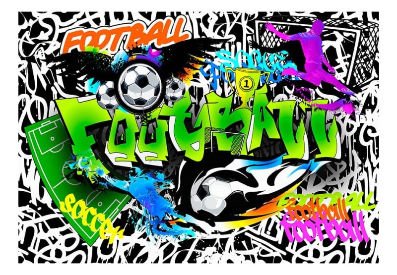 Fototapeta - Piłkarskie graffiti