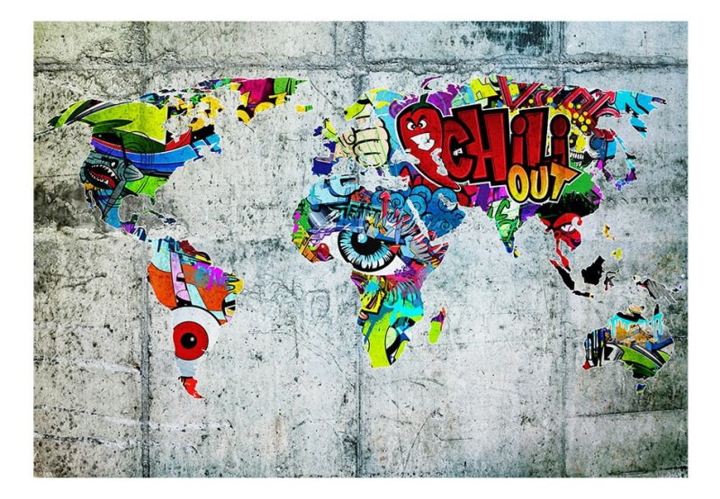 Fototapeta - Mapa - Graffiti