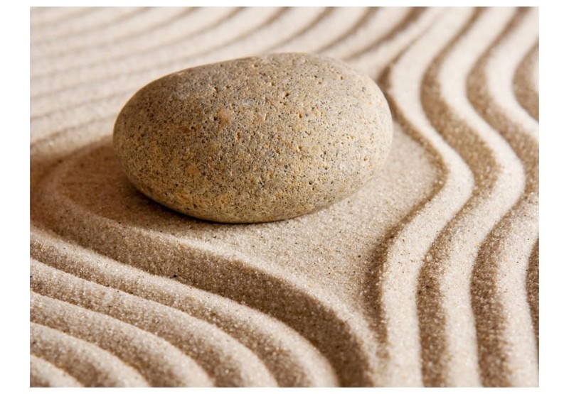 Fototapeta - Piasek i kamień zen
