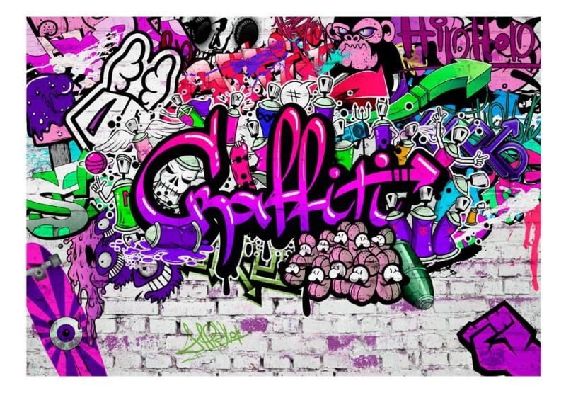 Fototapeta - Foletowe graffiti