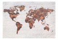 Fototapeta - Mapa świata: Ceglany mur