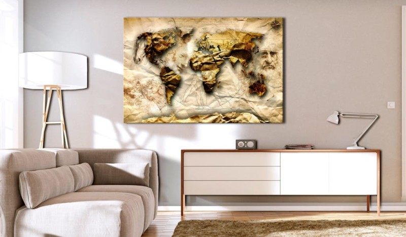 Obraz - Mapa: Inspiracja Leonardem da Vinci