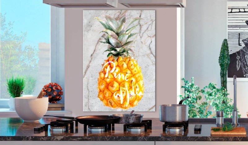Obraz - Ananas i marmur (1-częściowy) pionowy