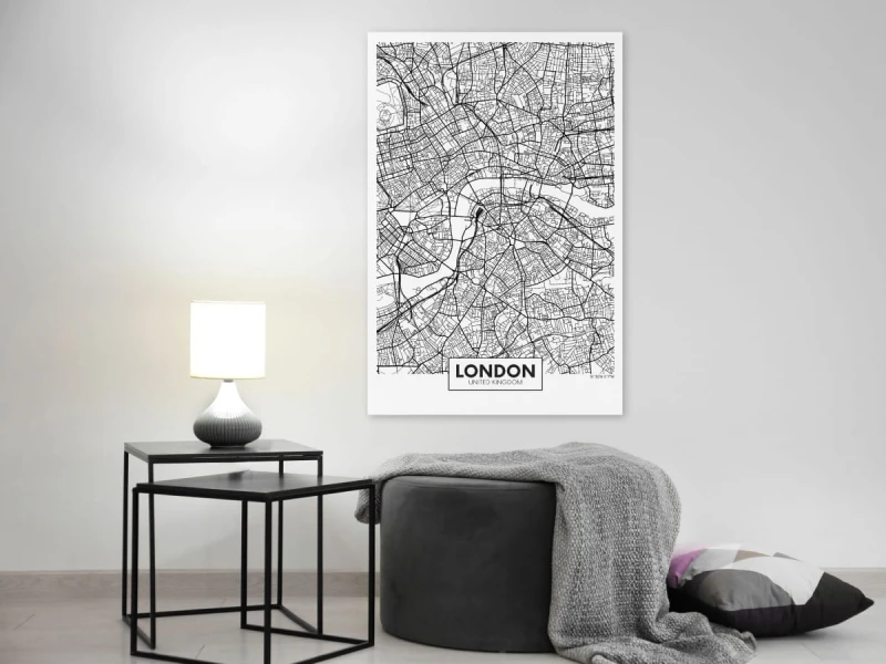 Obraz - Mapa Londynu (1-częściowy) pionowy