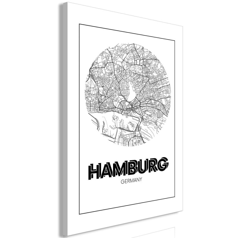 Obraz - Retro Hamburg (1-częściowy) pionowy
