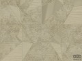 Geometryczna złota winylowa tapeta na flizelinie w modernistycznej kompozycji