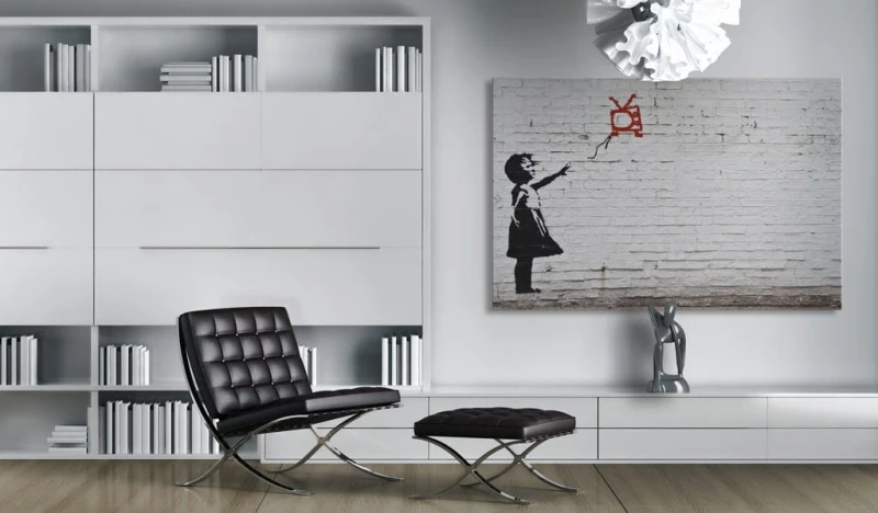 Obraz - Dziewczynka z telewizorem (Banksy)