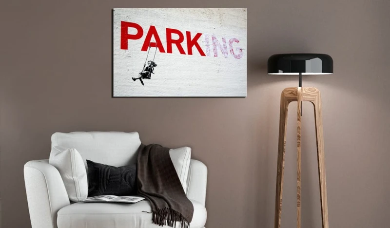 Obraz - Parking Girl Swing by Banksy