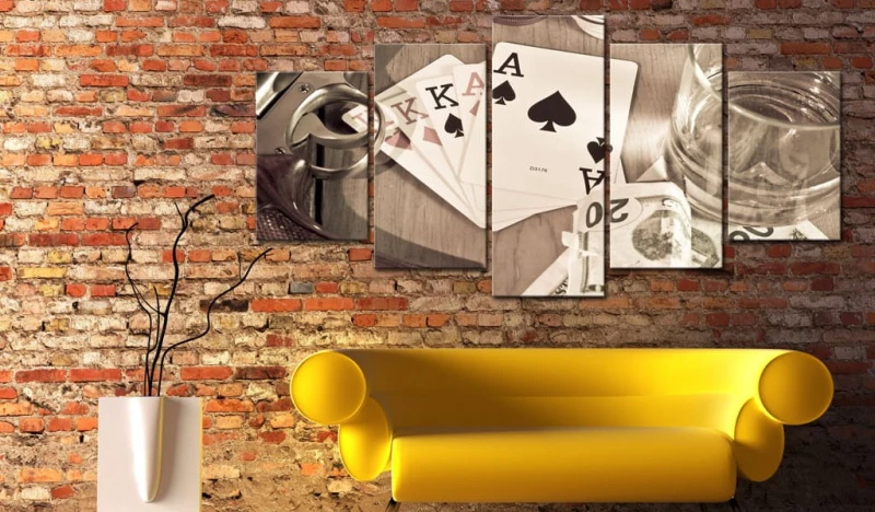 Obraz - Pokerowa noc - sepia